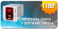 Impresora zenius + software emedia