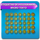 Etiquetas de hologramas micro texto