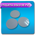 Etiqueta disco de pvc